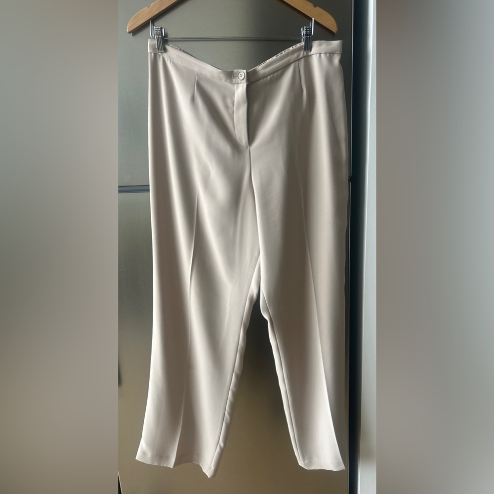 Pendleton Cream Tailored Trousers Size 16 Minimal Neutral Pants